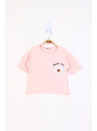 Salmon - Yellow - Powder Pink - Girls` T-Shirt - Toontoy