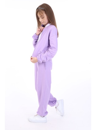Dusty Rose - Brown - Black - Purple - Lilac - Girls` Suit - Toontoy