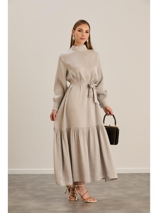 Grey - Modest Dress - Maymara