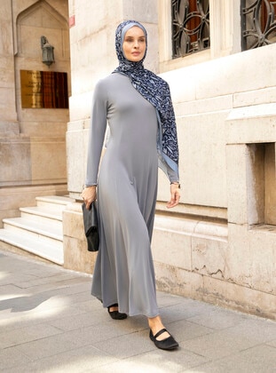 Anthracite - Modest Dress - Refka