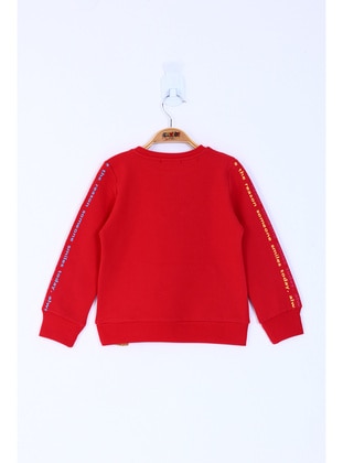Black - Powder Pink - Navy Blue - Red - Girls` Sweatshirt - Toontoy