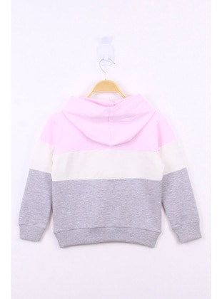 Yellow - Pink - Girls` Sweatshirt - Toontoy