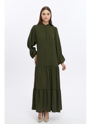 Khaki - Modest Dress - Jamila