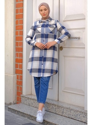 Navy Blue - Tunic - Hafsa Mina