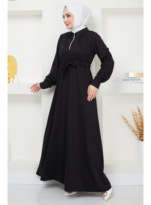 أسود - فستان - Hafsa Mina