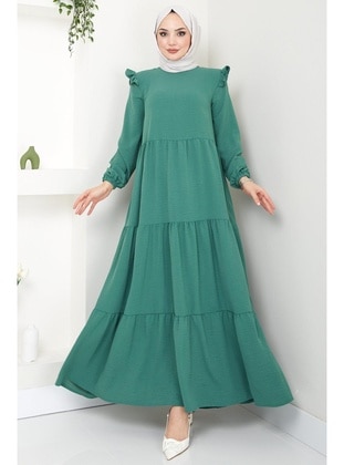 Sea Green - Modest Dress - Hafsa Mina