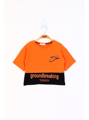 Orange - Girls` T-Shirt - Toontoy
