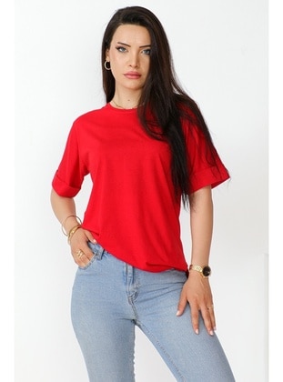 Red - T-Shirt - Bestenur