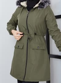 Women's Short Raincoat Bondit Coat Khaki