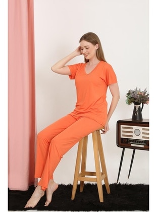 Orange - Pyjama Set - Akbeniz