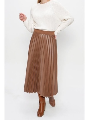 Light Coffe Brown - Skirt - Bestenur