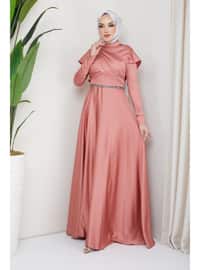 Powder Pink - Unlined - Modest Evening Dress