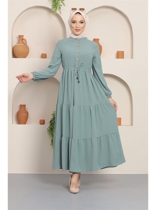 Hafsa Mina Green Modest Dress