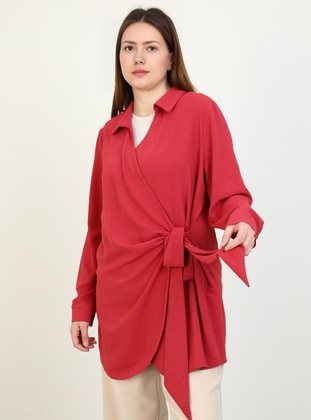 Cherry Color - Plus Size Tunic - Alia