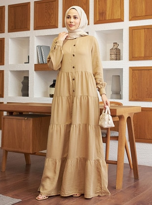 Beige - Modest Dress - Neways