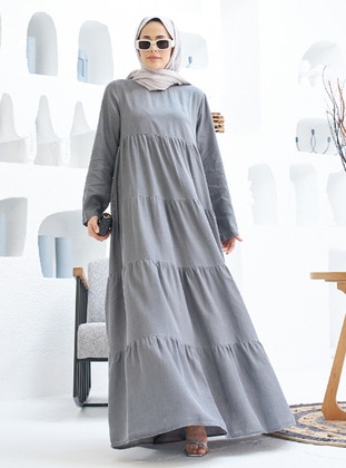 Grey - Modest Dress - Neways