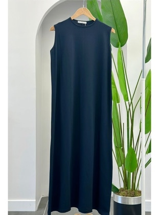 Navy Blue - Unlined - Modest Dress - İmaj Butik