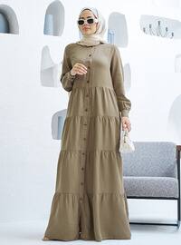 Khaki - Modest Dress