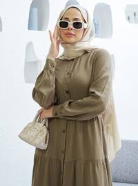 Khaki - Modest Dress