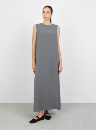 Grey - Modest Dress - Refka