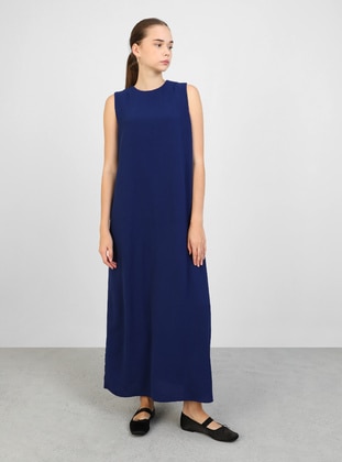 Navy Blue - Modest Dress - Refka