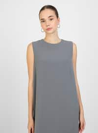 Grey - Modest Dress