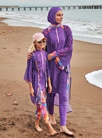 Purple - Girls` Swimsuit