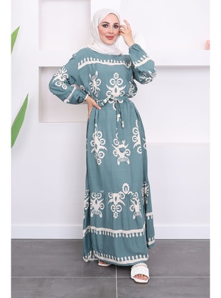 Mint Green - Unlined - Modest Dress - İmaj Butik