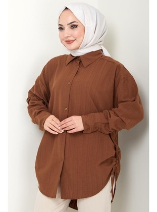 Brown - Tunic - Hafsa Mina