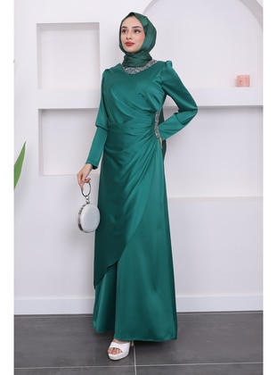 Emerald - Fully Lined - Modest Evening Dress - İmaj Butik