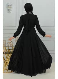Black - Fully Lined - Modest Evening Dress