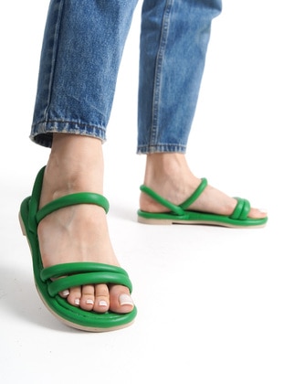 Green - Sandal - Ayakkabı Havuzu