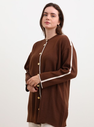 Brown - Plus Size Knit Co-ords - Alia