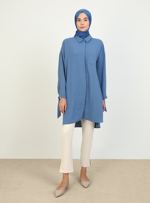 Navy Blue - Tunic - Refka