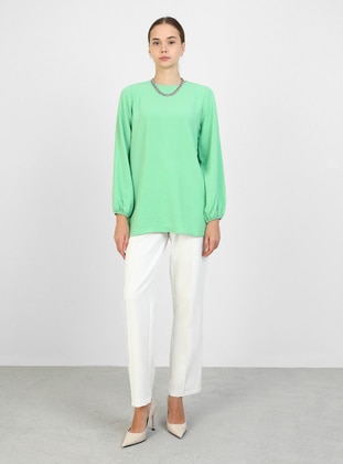 Green - Blouses - Refka