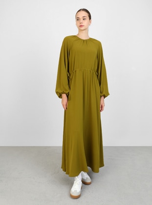 Olive Green - Modest Dress - Benin