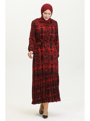 Red - Modest Dress - GELİNCE