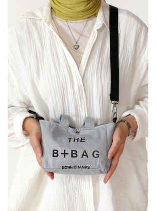 Grey - Shoulder Bags - Bestenur