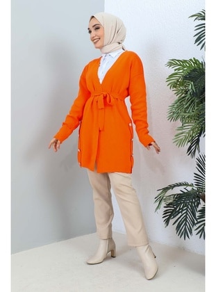 Orange - Knit Cardigan - İmaj Butik