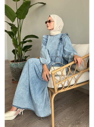 Icy Blue - Modest Dress - InStyle