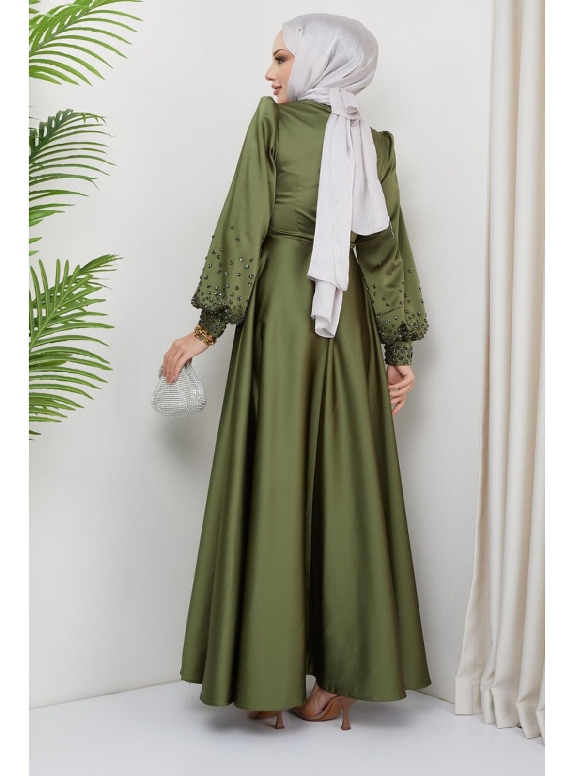 Light Green - Crew neck - Evening Dresses