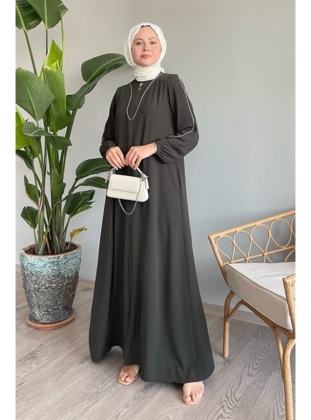 Khaki - Evening Abaya - InStyle