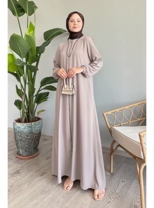 Stone Color - Evening Abaya - InStyle