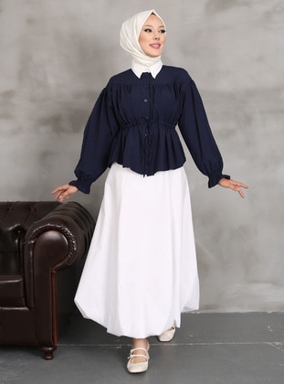 Navy Blue - Tunic - Vav