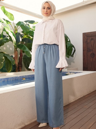 Blue - Denim Trousers - Neways