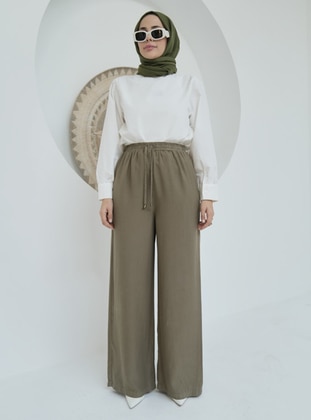 Khaki - Denim Trousers - Neways