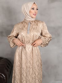 Stone Color - Modest Dress