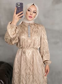 Stone Color - Modest Dress