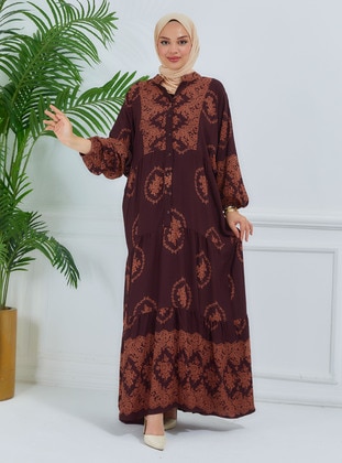 Brown - Modest Dress - ZENANE