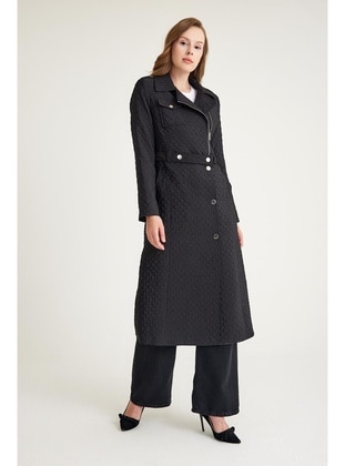 Black - Trench Coat - Olcay